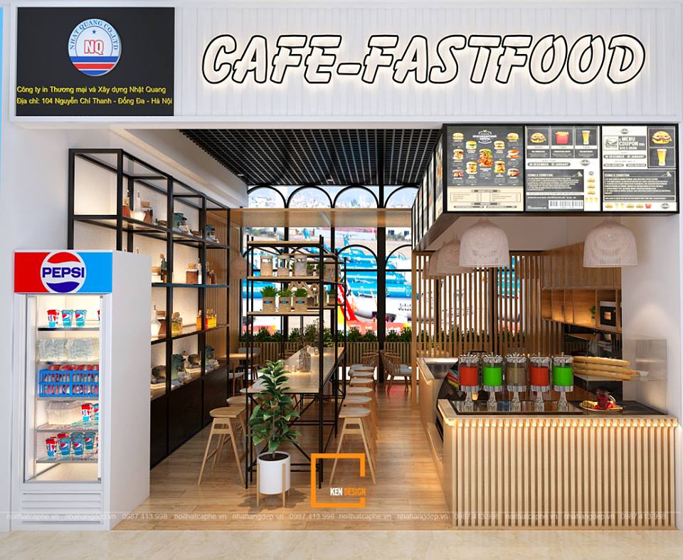 thiết kế nội thất quán cafe